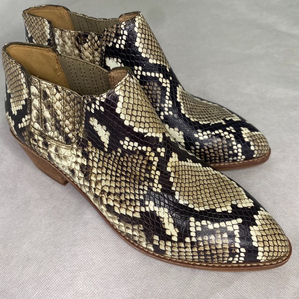 Madewell Snakeskin Embossed Leather Bootie Size 6 NWOT